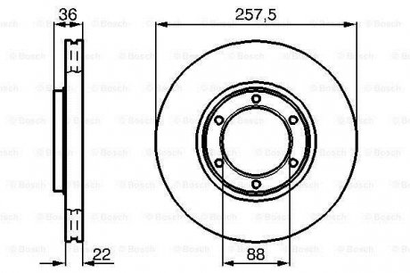 Вентилируемый тормозной диск bosch 0 986 478 596