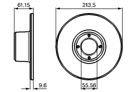 Гальмівний диск bosch 0986478811 на Rover Mini