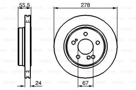Вентилируемый тормозной диск bosch 0986479133