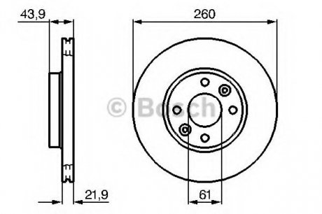 Вентилируемый тормозной диск bosch 0 986 479 B73