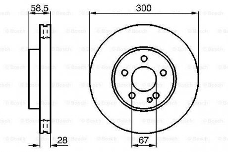 Вентилируемый тормозной диск bosch 0 986 479 C50