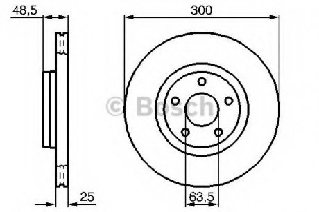 Вентилируемый тормозной диск bosch 0 986 479 C52