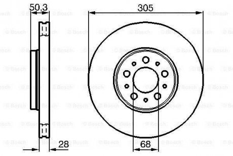Вентилируемый тормозной диск bosch 0 986 479 C59