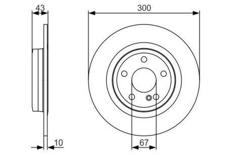 Гальмівний диск bosch 0 986 479 A38 на Мерседес SLC-Class R172