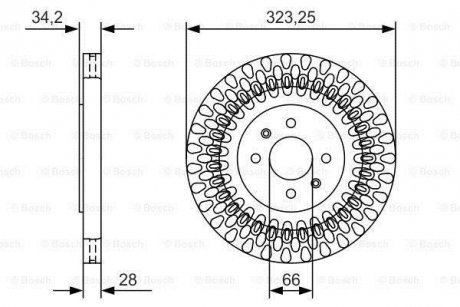 Вентильований гальмівний диск bosch 0986479A90