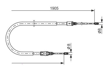 Гальмiвний трос bosch 1 987 477 237 на Пежо 207