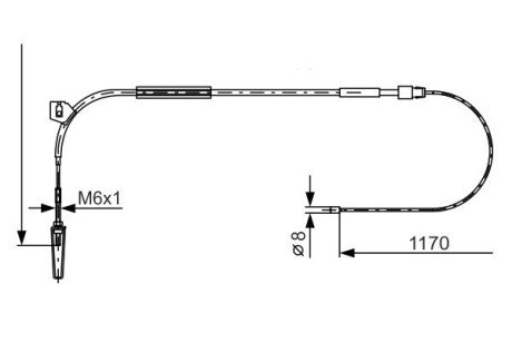 Гальмiвний трос bosch 1987477961 на Мерседес W168 (а160)