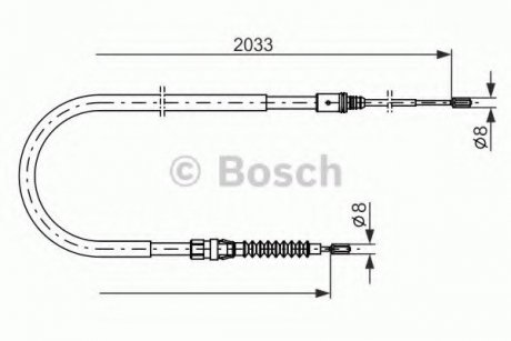 Гальмiвний трос bosch 1 987 482 190