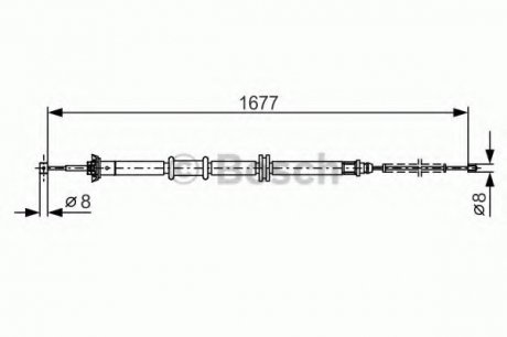 Гальмiвний трос bosch 1987482208