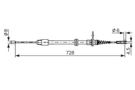 Гальмiвний трос bosch 1987482301 на Мерседес C-Class S204/C204