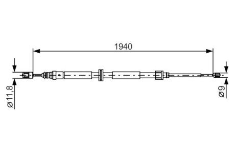 Гальмiвний трос bosch 1987482325