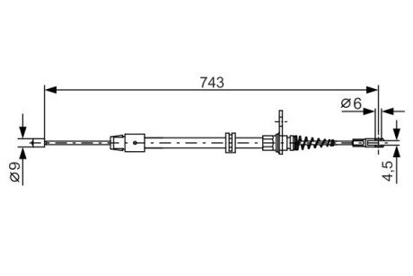 Гальмiвний трос bosch 1 987 482 329 на Мерседес C-Class S204/C204