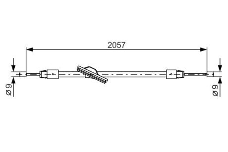 Гальмiвний трос bosch 1987482331 на Мерседес C-Class S204/C204