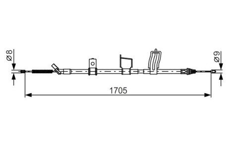 Гальмiвний трос bosch 1987482339 на Ниссан Qashqai j10