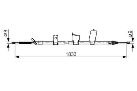 Гальмiвний трос bosch 1987482340 на Ниссан Qashqai j10