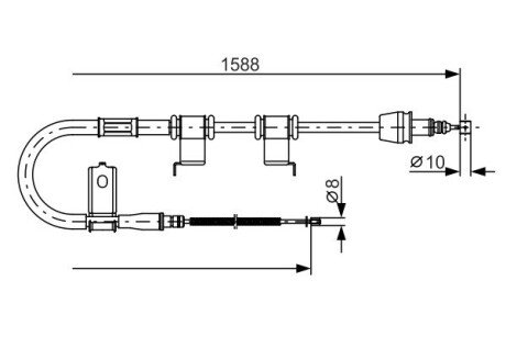 Гальмiвний трос bosch 1987482359 на Киа Рио 2