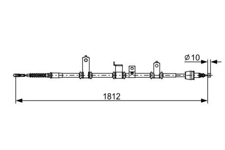 Гальмівний трос bosch 1987482615 на Hyundai Санта фе 2