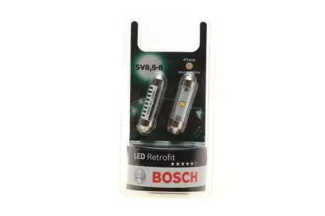 (к/т 2 шт) Автолампа светодиодная 12V 1W SV8,5-8 WARM bosch 1987301510 Фольксваген Гольф 4