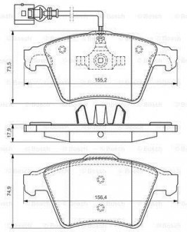 Передні тормозні (гальмівні) колодки bosch 0986494107