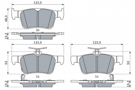 Тормозные колодки bosch 0 986 424 807