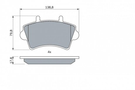 Передние тормозные колодки bosch 0986494031