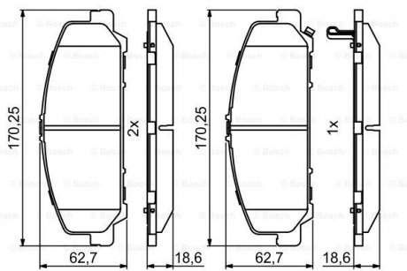 Тормозные колодки bosch 0 986 495 375