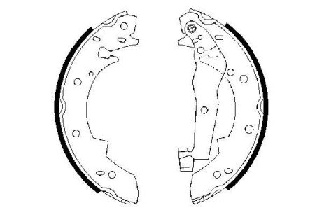 Колодки ручного (стоячого) гальма bosch 0986487013