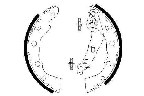 Колодки ручного (стоячого) тормоза bosch 0 986 487 577