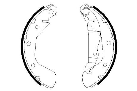 Колодки ручного (стоячого) гальма bosch 0986487613