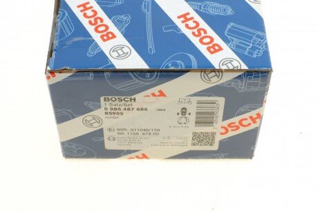 Колодки ручного (стоячого) гальма bosch 0 986 487 686