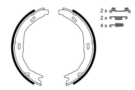 Колодки ручного (стоячого) гальма bosch 0 986 487 723