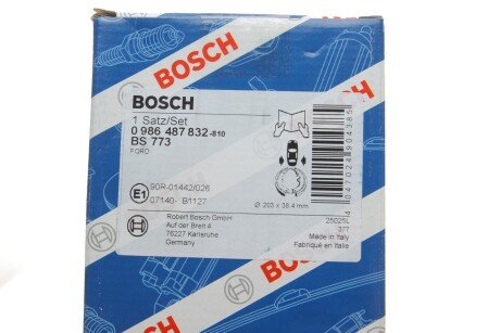 Колодки ручного (стоячого) тормоза bosch 0 986 487 832