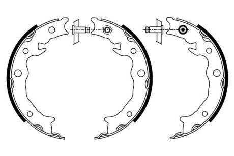 Колодки ручного (стоячого) тормоза bosch 0986487933