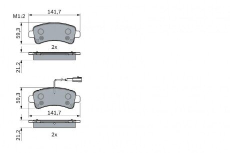 Комплект гальмівних колодок bosch 0986494765