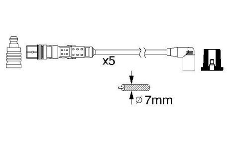 Высоковольтные провода для свечей зажигания bosch 0 986 356 318