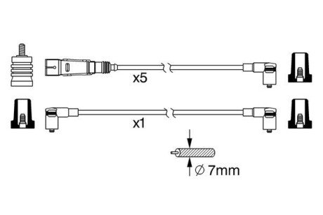 Высоковольтные провода для свечей зажигания bosch 0 986 356 371