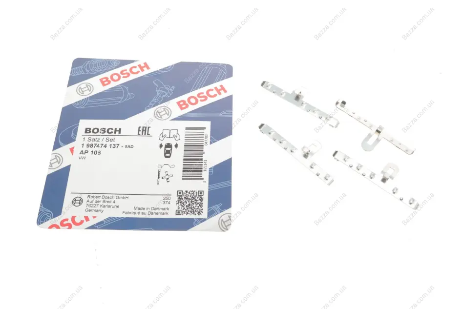 Комплект крепления тормозных колодок bosch 1 987 474 137