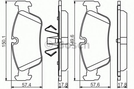 Тормозные колодки bosch 0986495276