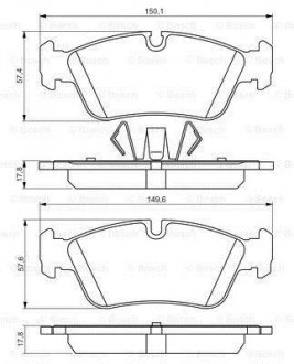 Тормозные колодки bosch 0986495276