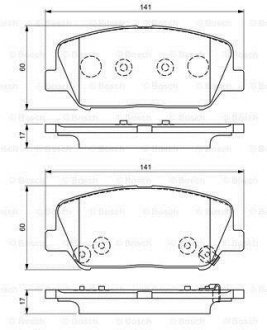 Комплект тормозных колодок, дисковый тормоз bosch 0986495337