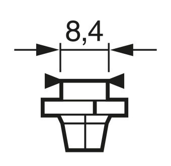 Лампа 12V 1,2W BX8,4d Pure Light bosch 1 987 302 235