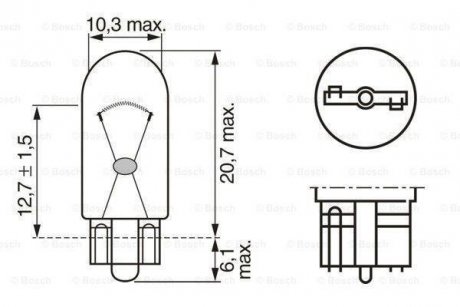 Лампа 12V 2W W2,1x9,5d Pure Light bosch 1 987 302 223