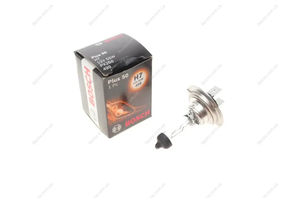 Лампа H7 12V 55W PX26d Plus 50 bosch 1987302079
