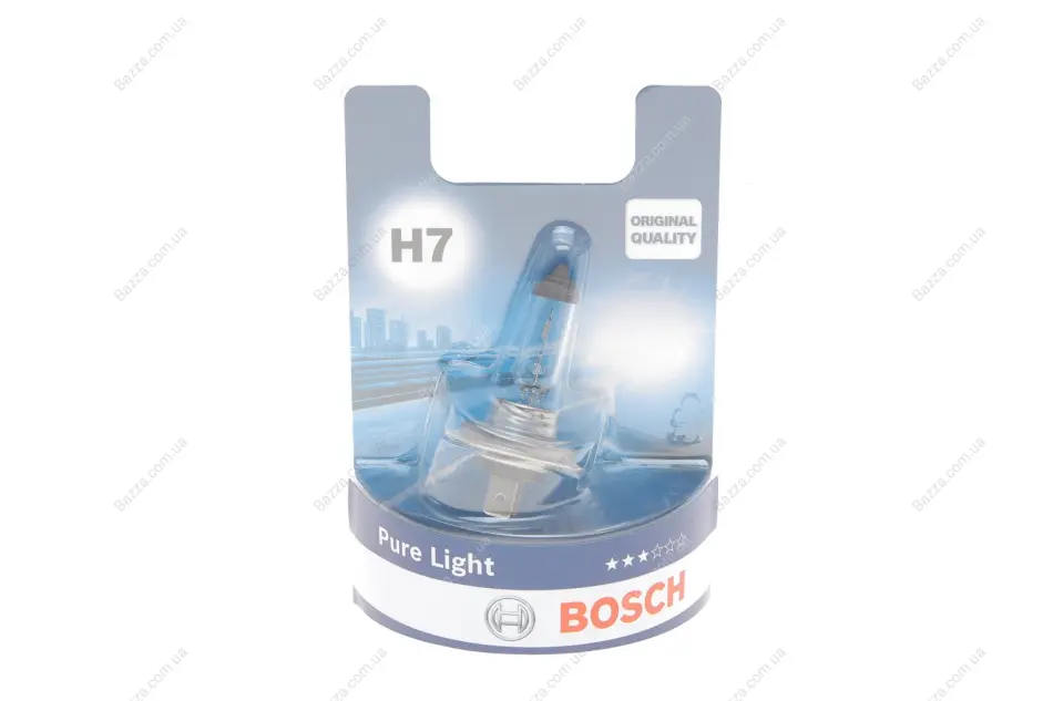 Лампа накаливания 12V 55W H7 PURE LIGHT (blister 1 шт) (пр-во) bosch 1987301012