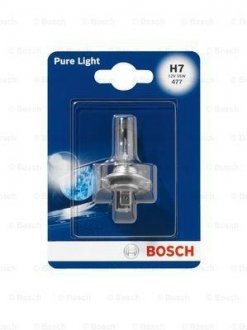 Лампа накаливания 12V 55W H7 PURE LIGHT (blister 1 шт) (пр-во) bosch 1987301012