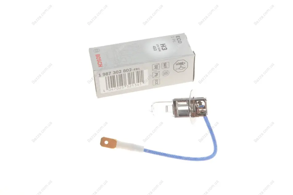 Лампа накаливания H3 12V 55W ECO (пр-во) Bosch 1987302802 (фото 1)