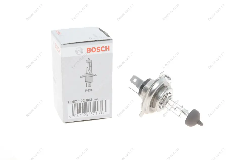Лампа накаливания H4 12V 60/55W P43t ECO (пр-во) bosch 1987302803