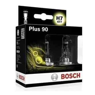 Лампа накаливания H7 12V 55W PX26d plus 90 (компл.) (пр-во) bosch 1987301075