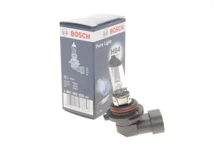 Лампа накаливания HB4 12V 51W P22d PURE LIGHT (пр-во) Bosch 1 987 302 153