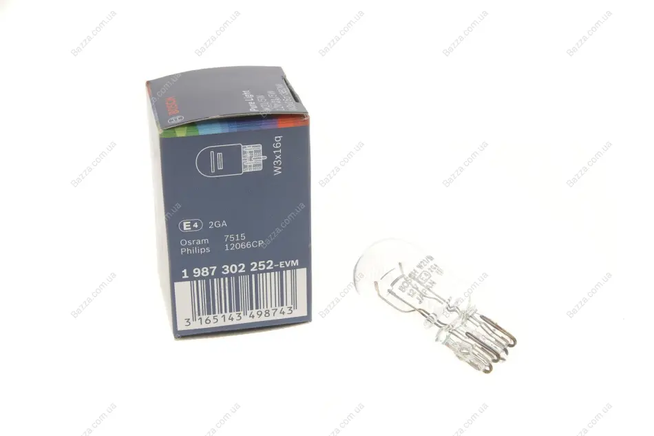 Лампа накаливания W21/5W 12V W3x16q PURE LIGHT (пр-во) Bosch 1987302252 (фото 1)